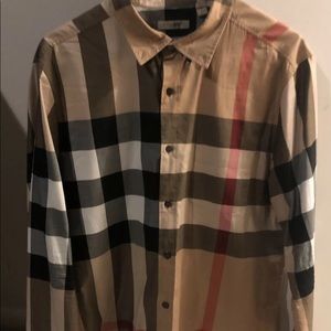 Burberry check button up